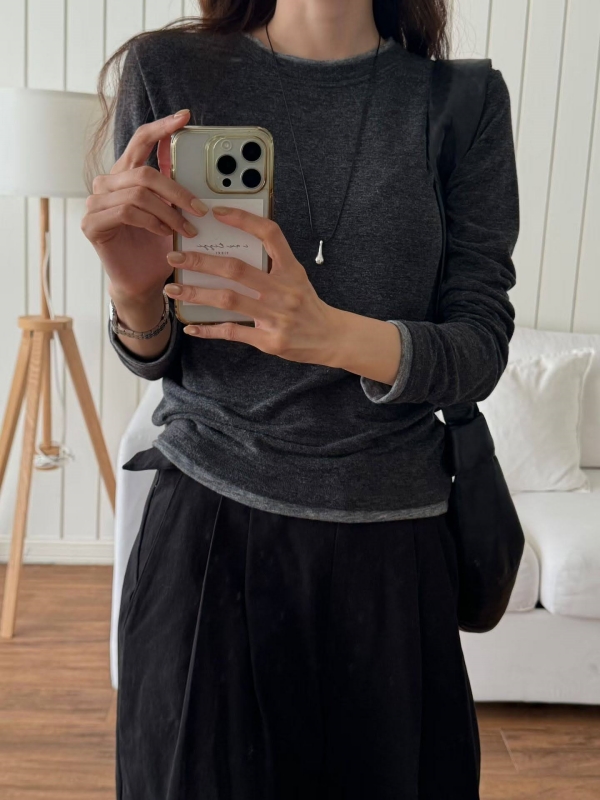 韓 領袖配色上衣 4色 size