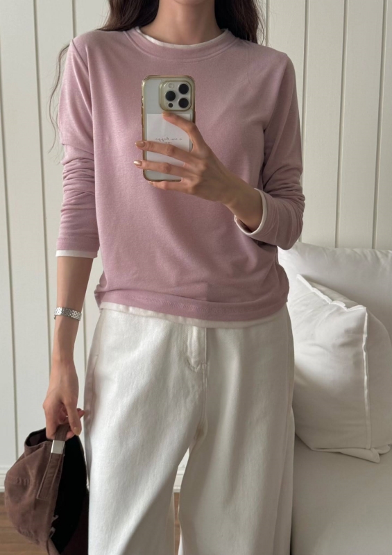 韓 領袖配色上衣 4色 size