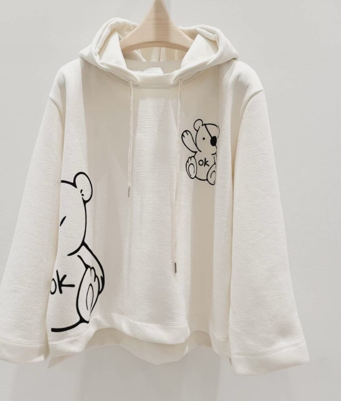 韓 連帽OK熊上衣 size