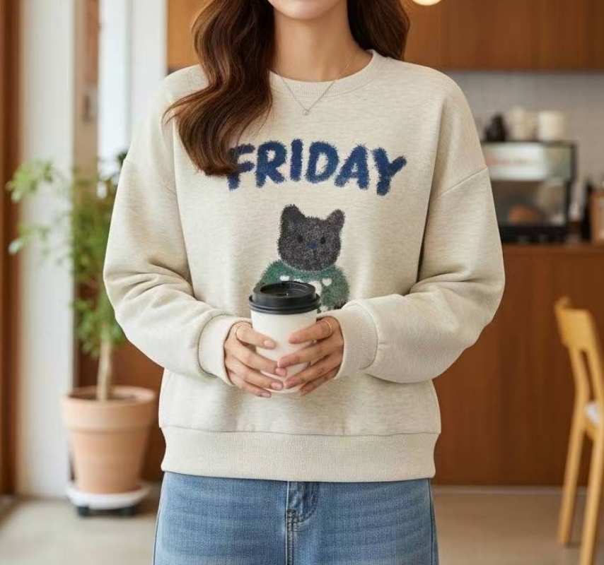 韓  愛心熊上衣 2色 size