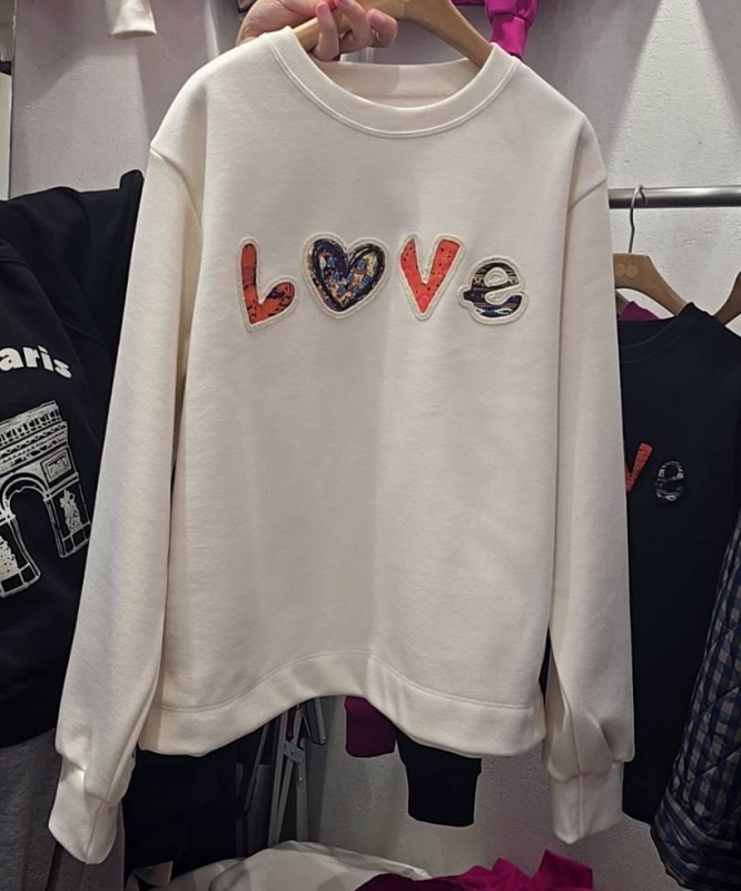 韓 印花樂浮油上衣 3色 size