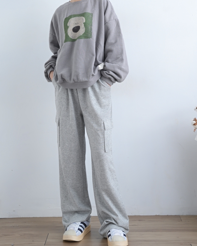 韓 四方熊上衣 3色 size