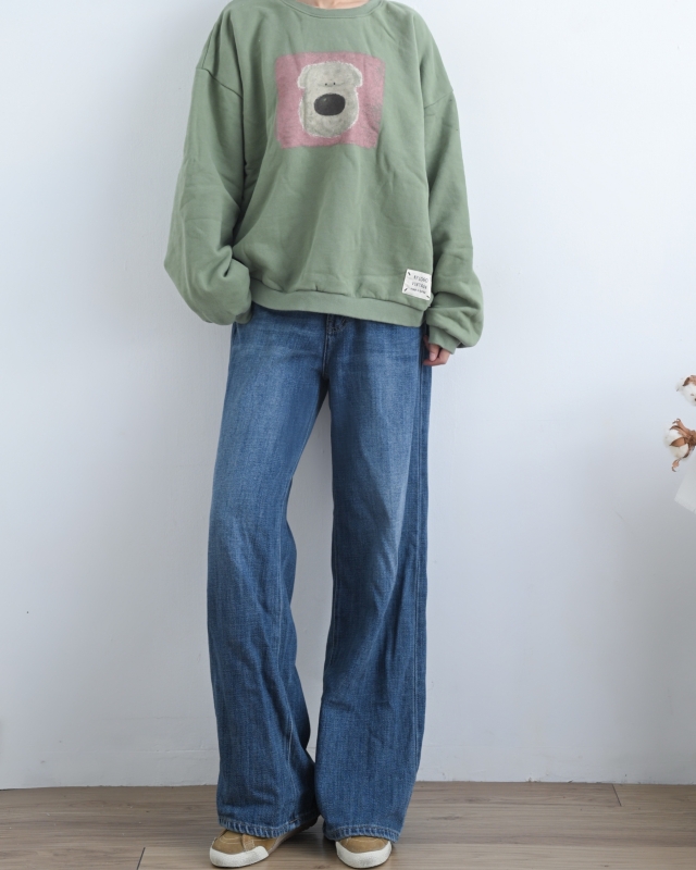 韓 四方熊上衣 3色 size