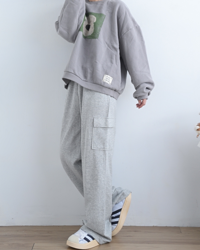 韓 四方熊上衣 3色 size