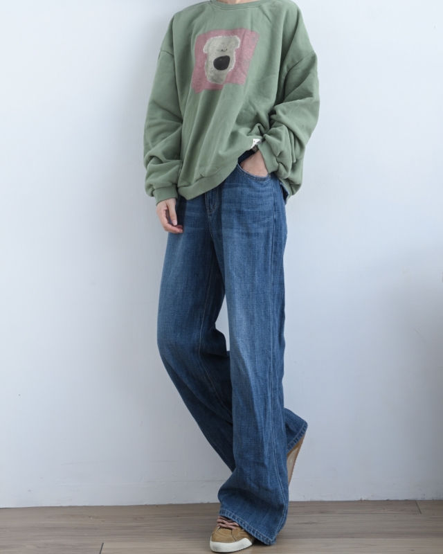 韓 四方熊上衣 3色 size