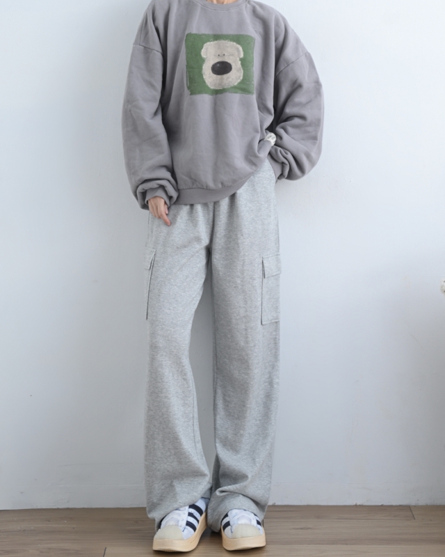 韓 四方熊上衣 3色 size