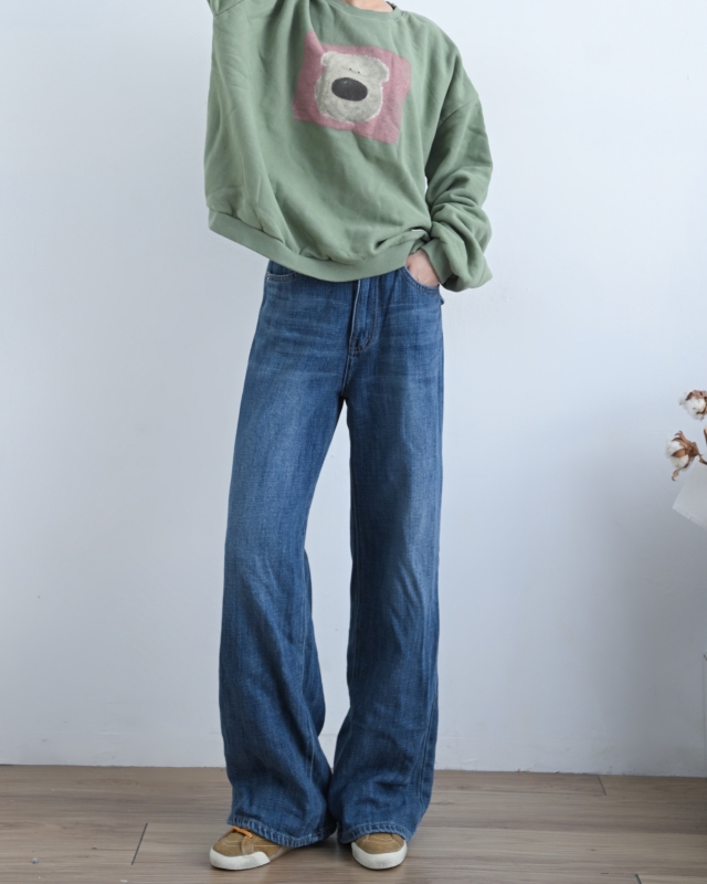 韓 四方熊上衣 3色 size