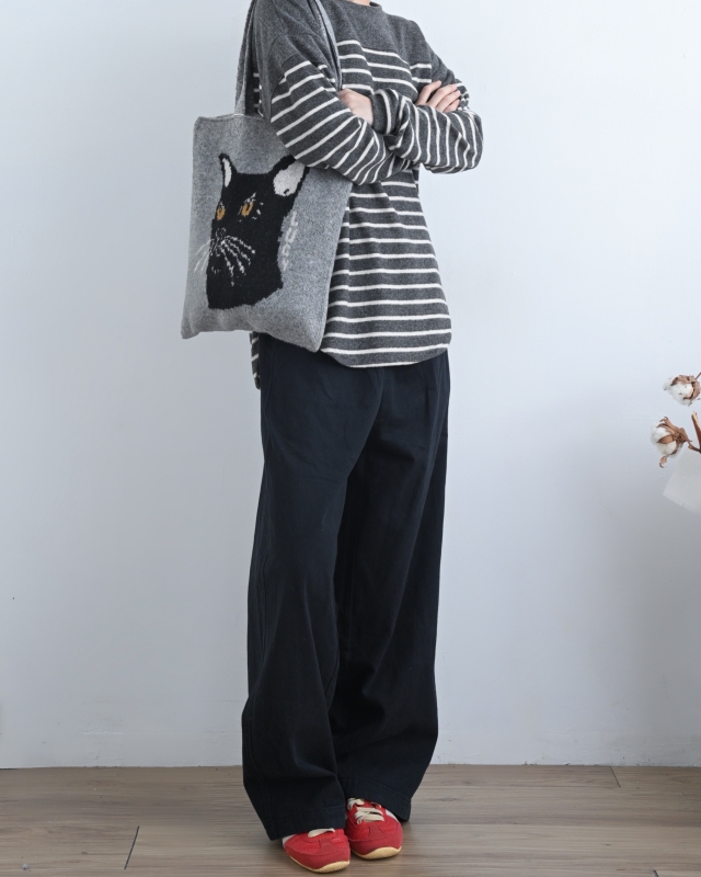 韓 微起毛條文上衣 2色 size