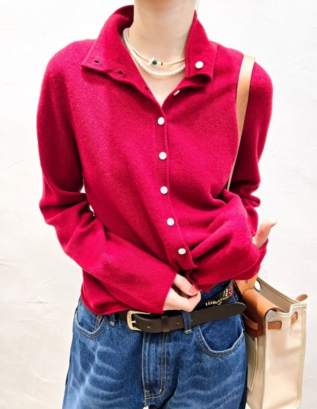 韓 細點小高領上衣 3色 size