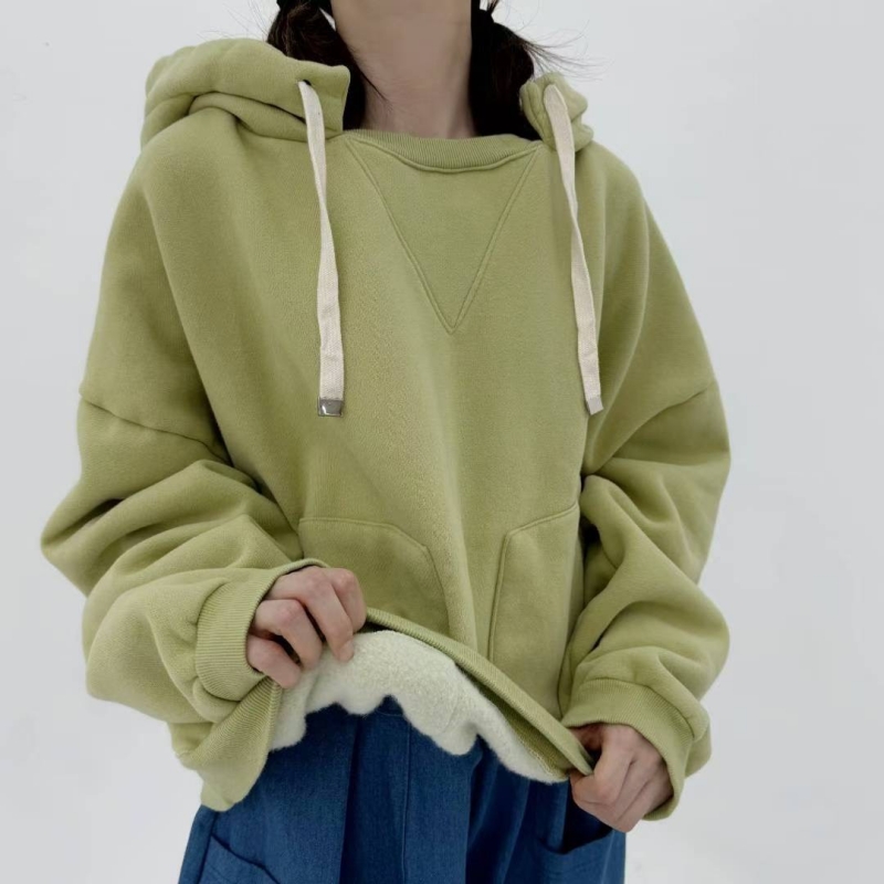 韓 素色連帽上衣 3色 size