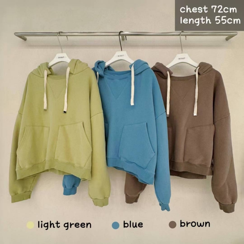 韓 素色連帽上衣 3色 size