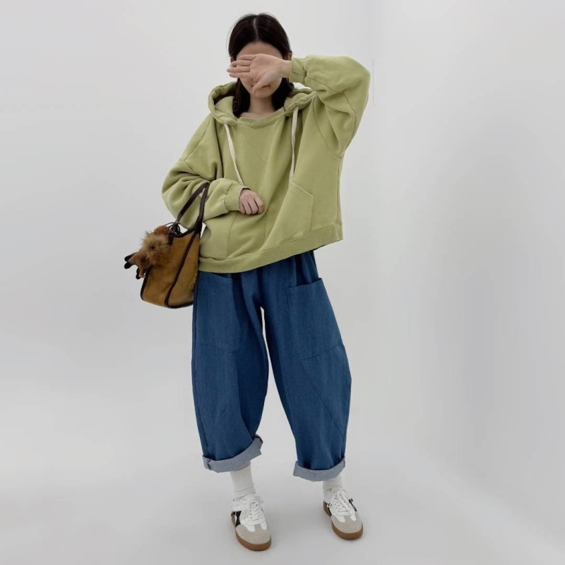 韓 素色連帽上衣 3色 size