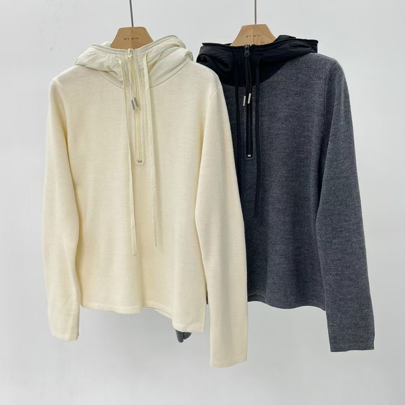 韓 拉鍊連帽上衣 2色