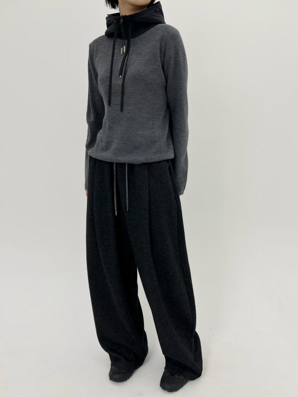 韓 拉鍊連帽上衣 2色