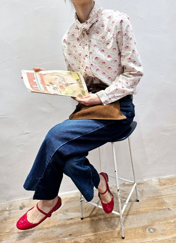 韓 啾啾印花襯衫 2色