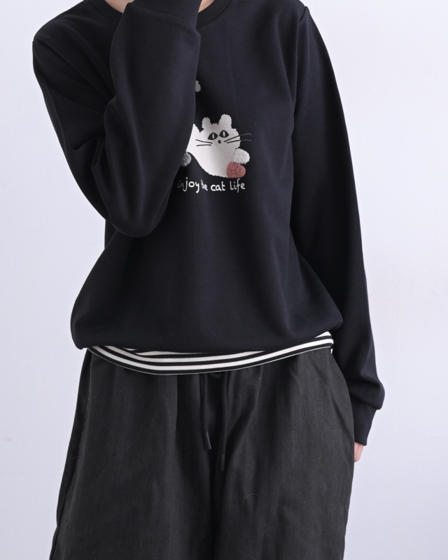 韓 下接條文咪上衣 2色 size