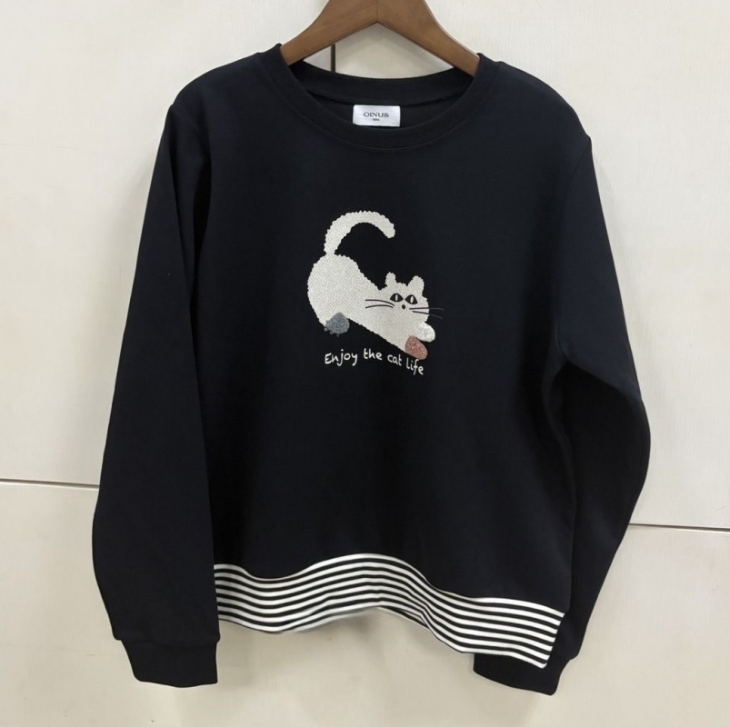 韓 下接條文咪上衣 2色 size