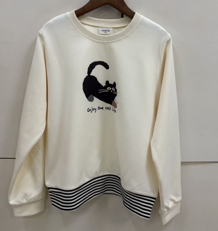 韓 下接條文咪上衣 2色 size