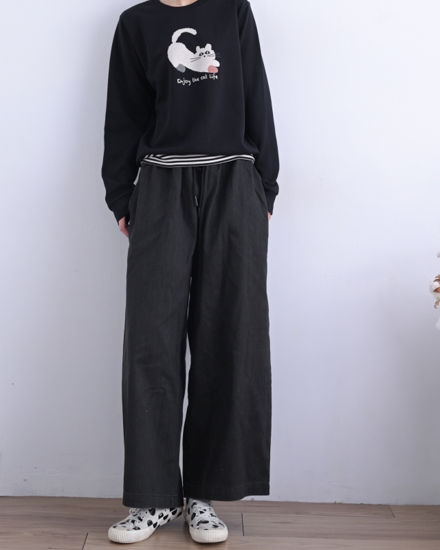 韓 下接條文咪上衣 2色 size