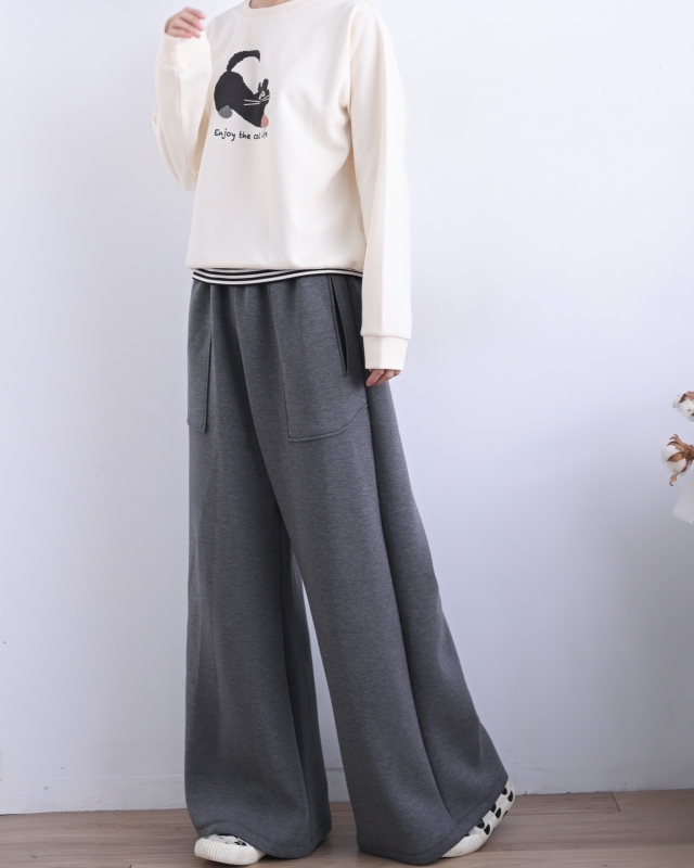 韓 下接條文咪上衣 2色 size