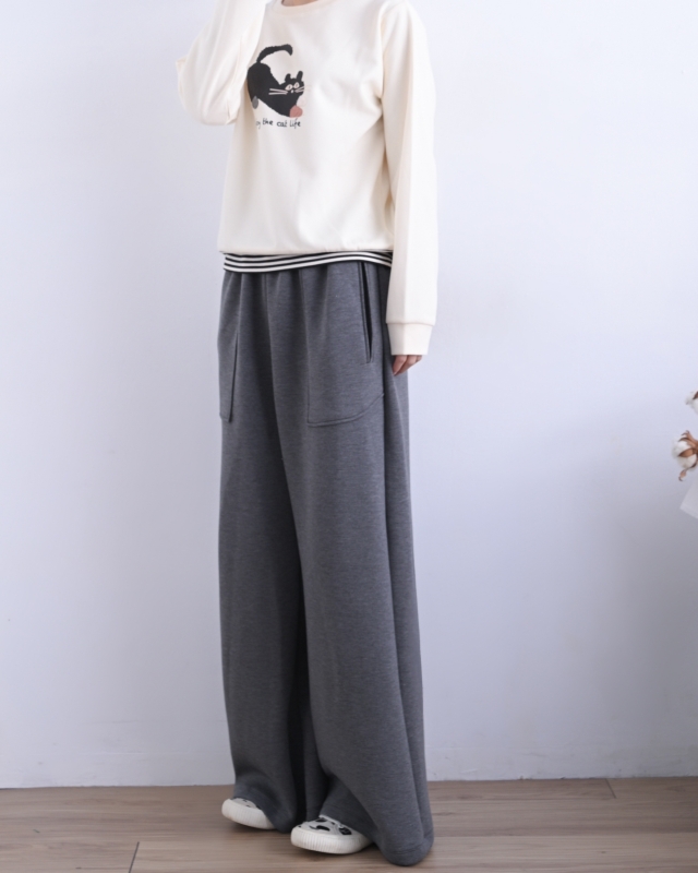 韓 下接條文咪上衣 2色 size