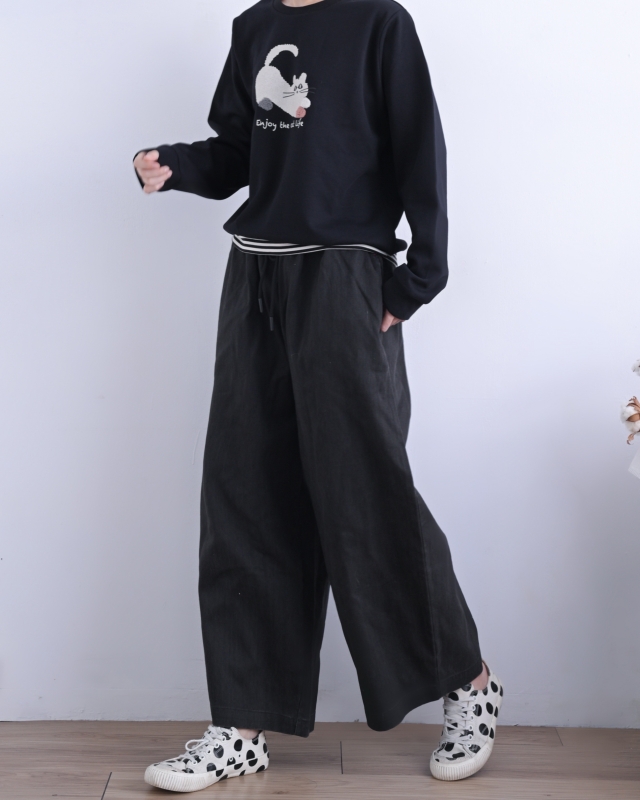 韓 下接條文咪上衣 2色 size