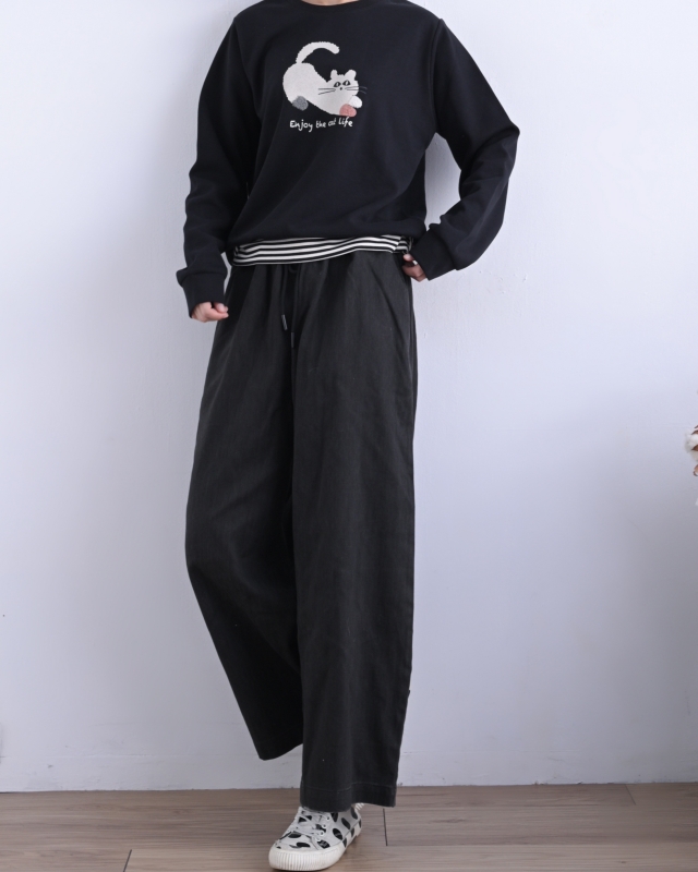 韓 下接條文咪上衣 2色 size