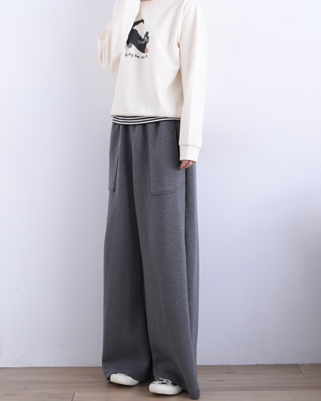 韓 下接條文咪上衣 2色 size