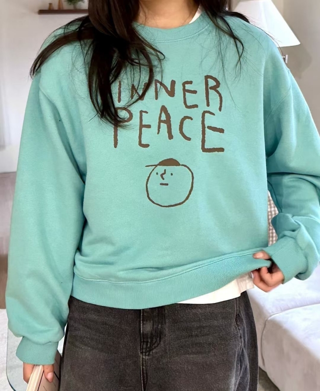 韓 英文字小頭上衣 2色 size