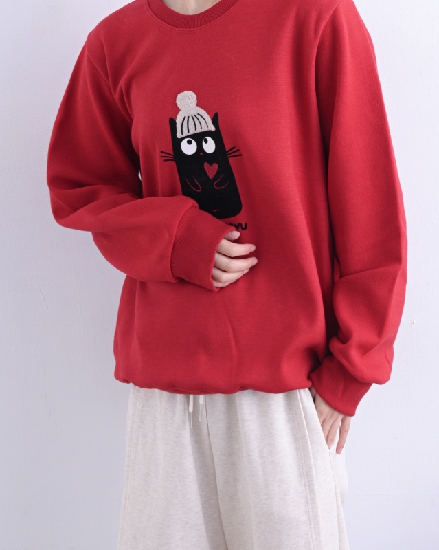 韓 戴紅帽咪上衣 2色 size