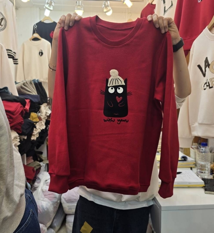 韓 戴紅帽咪上衣 2色 size