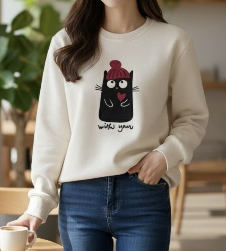 韓 戴紅帽咪上衣 2色 size