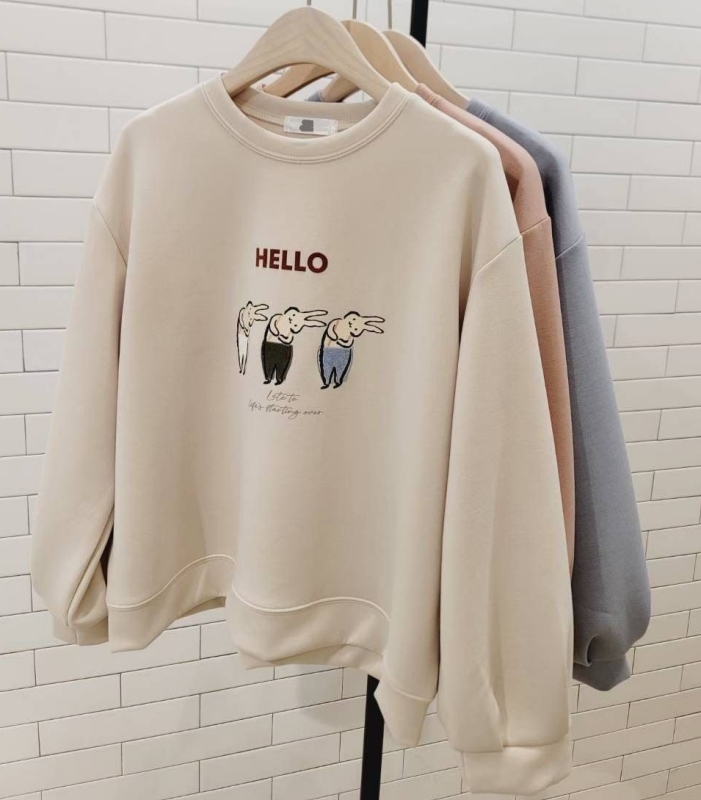 韓 歪頭兔們上衣 3色 size