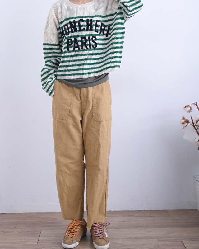 韓 英文字寬鬆橫文上衣 3色 size