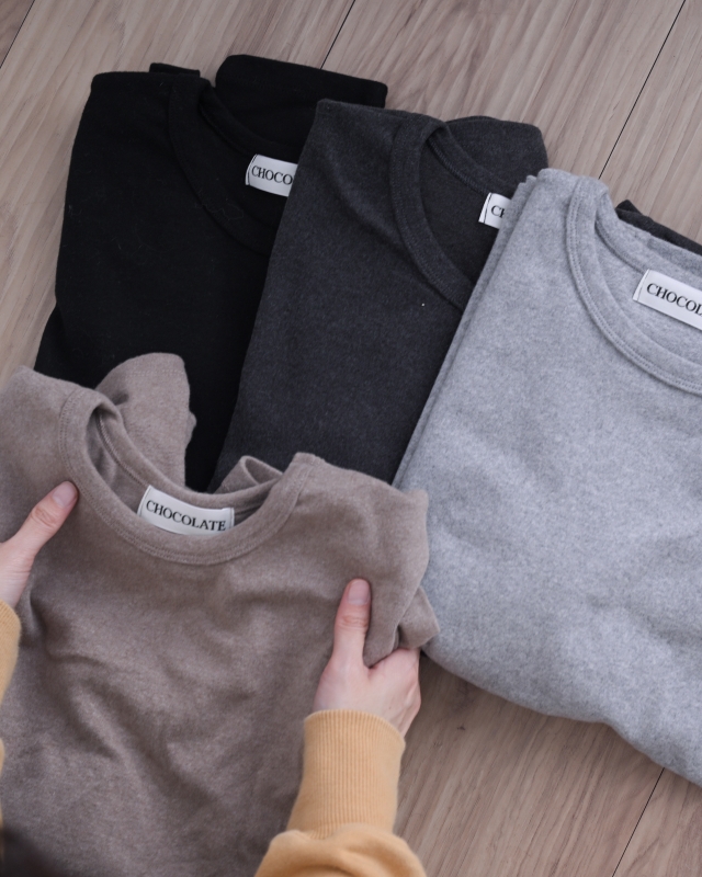 韓 圓領素色上衣 6色 size