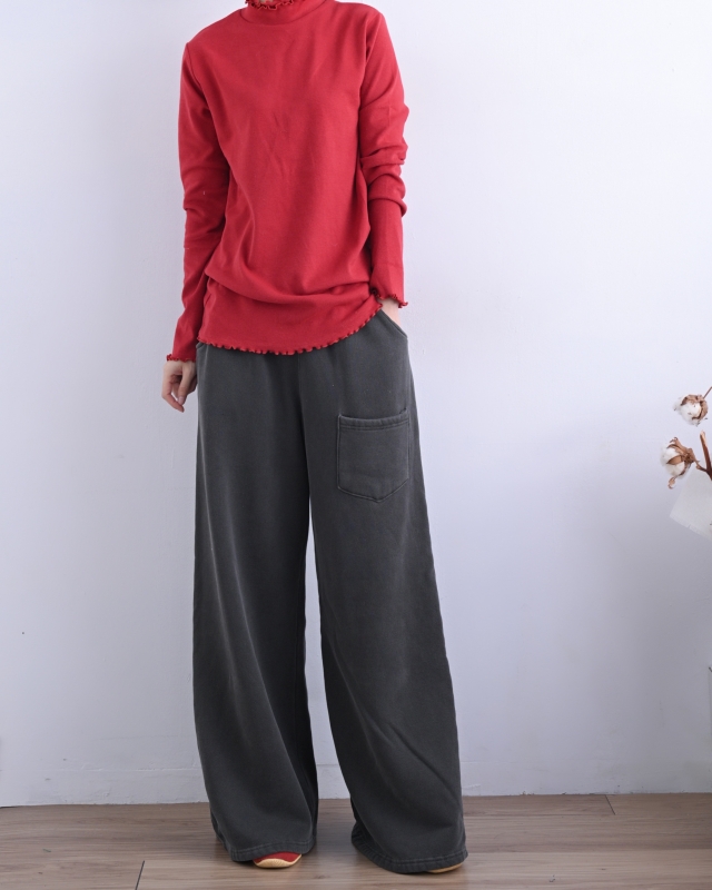 韓 雙層波浪領素色上衣 12色 size