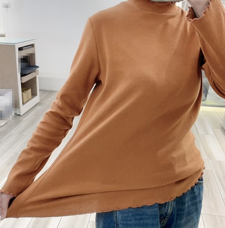 韓 雙層波浪領素色上衣 12色 size