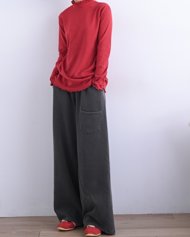 韓 雙層波浪領素色上衣 12色 size