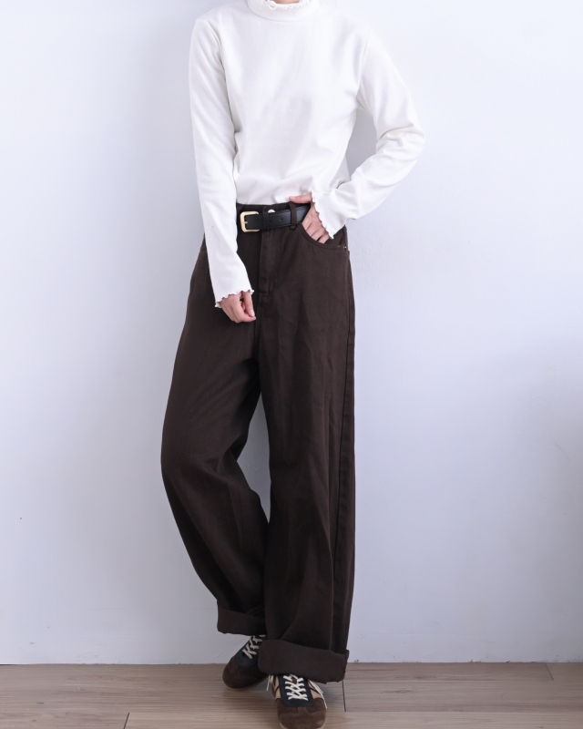 韓 雙層波浪領素色上衣 12色 size