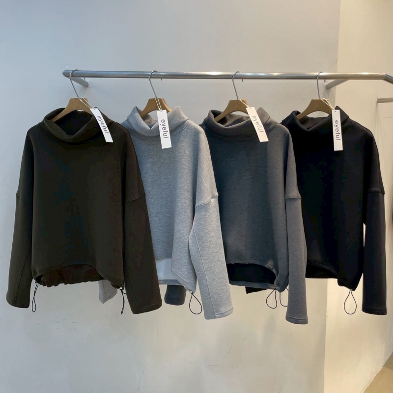 韓 翻領落肩上衣 4色 size