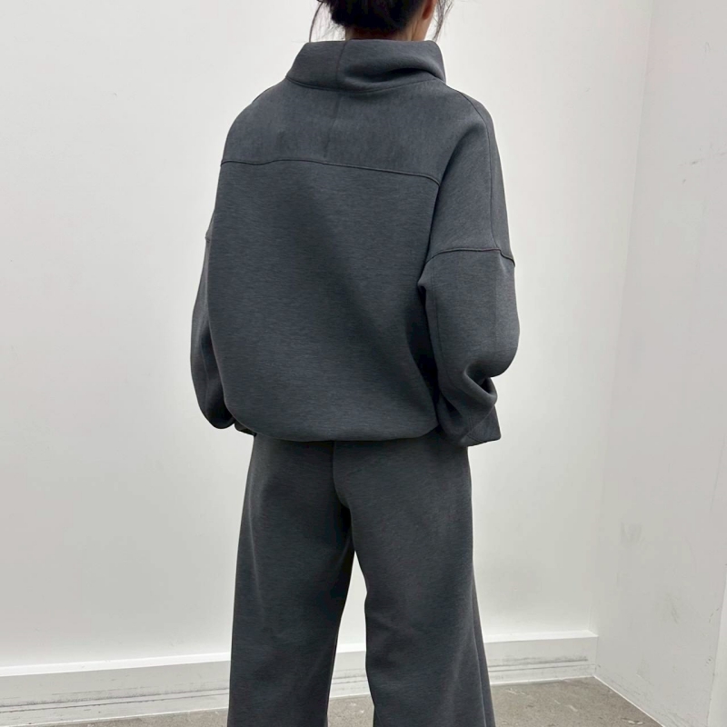 韓 翻領落肩上衣 4色 size