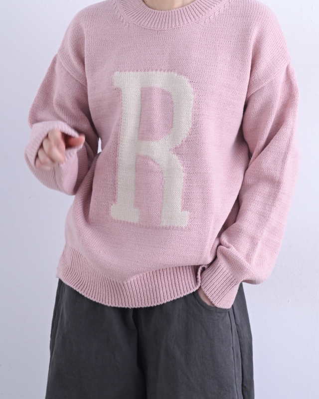 韓 大R英文字上衣 3色 size