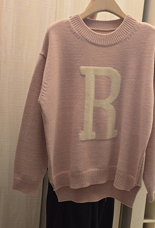 韓 大R英文字上衣 3色 size