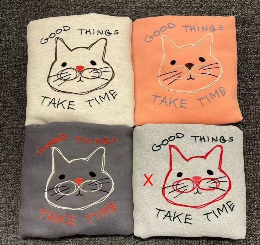 韓 縫線大頭咪上衣 3色 size