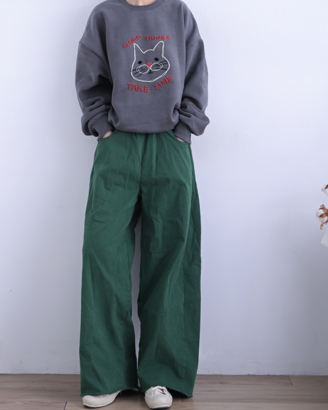 韓 縫線大頭咪上衣 3色 size