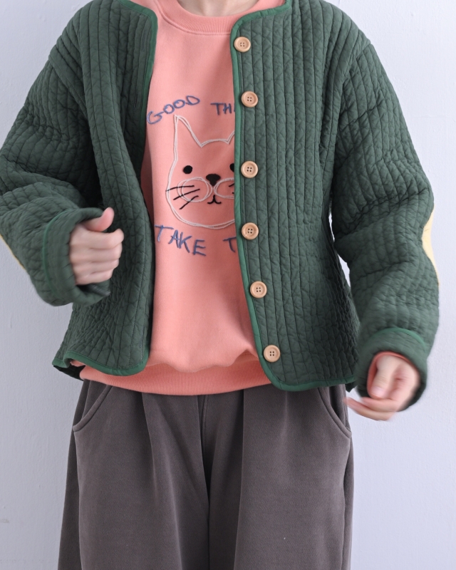 韓 縫線大頭咪上衣 3色 size