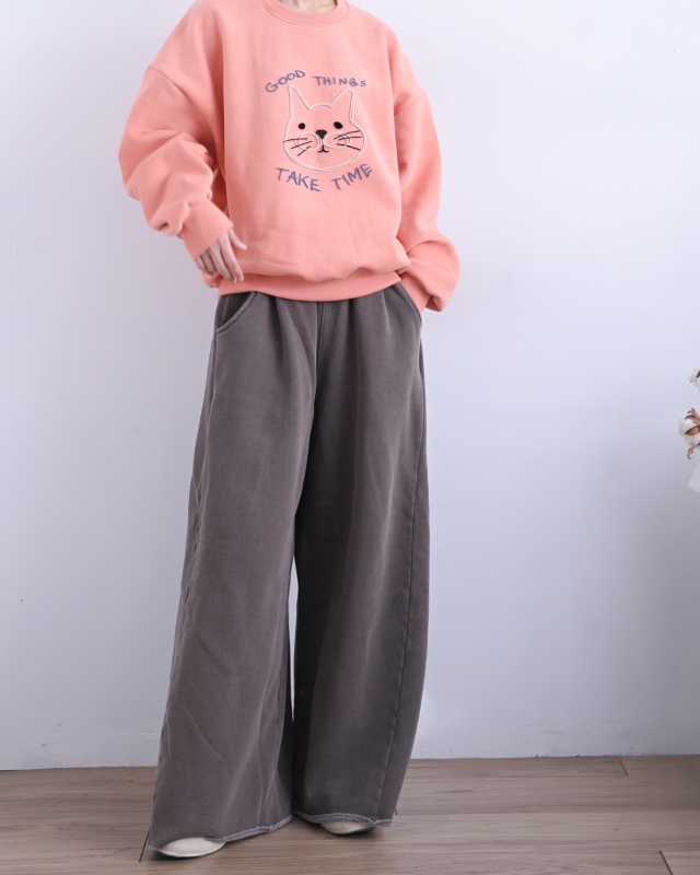 韓 縫線大頭咪上衣 3色 size