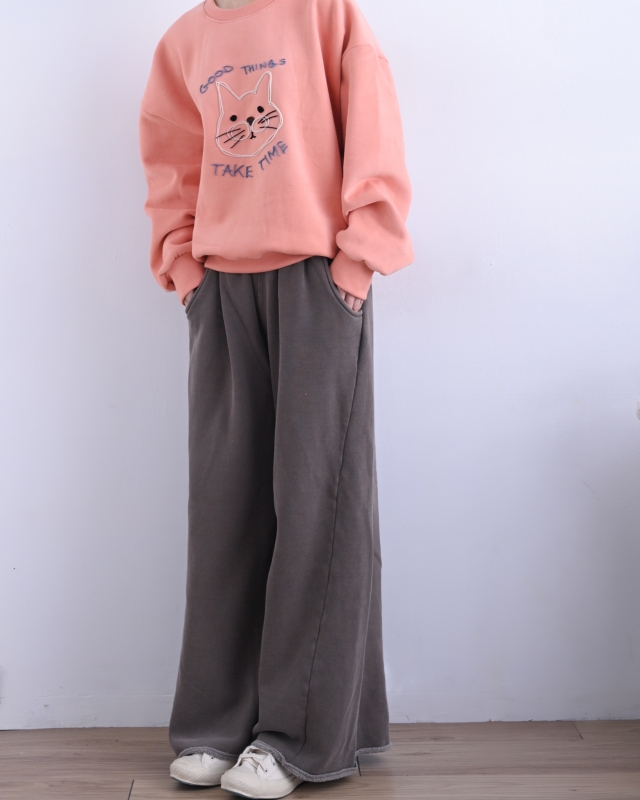 韓 縫線大頭咪上衣 3色 size