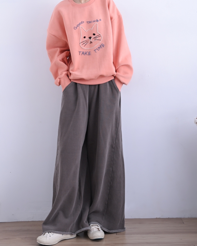 韓 縫線大頭咪上衣 3色 size