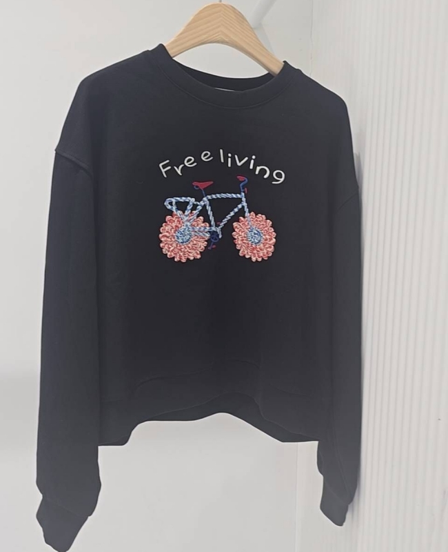 韓 花腳踏車上衣 2色 size